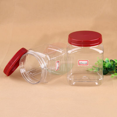 Food Grade Plastic Storage Wide Mouth Food Candy Container Jar Round PET Clear Plastic Cookie Jar With Lid