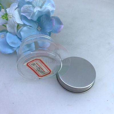 Klarer Plastikzylinder der Süßigkeiten-420ml kann mit Aluminiumdeckel