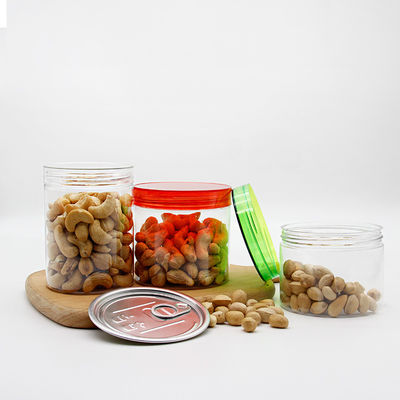 Custom Logo Food Grade Plastic PET Bottle Storage Jar 2Oz 4Oz 8Oz 12Oz 16Oz Pet Can Plastic Cosmetic Jar