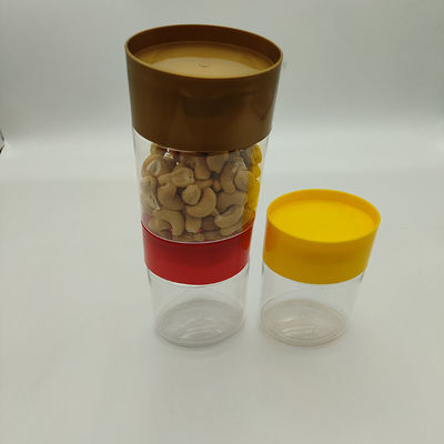 Square Pet Food Jars For Clear Plastic Pop Can Bottle Easy Open End For Dried Fruit Spice Cookies Packaging