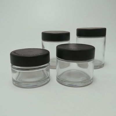 3oz kindprofessionelle klare Behälter Kräuter Blumen Glas Glas CBD Blumen Glas
