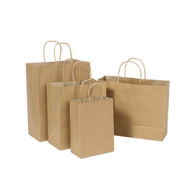 Kundengebundene Größe, die Logo Kraft Paper Packaging Bag-biologisch abbaubares aufbereitet druckt