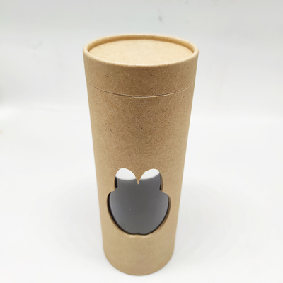 Custom T Shirt Kraft Paper Cans Packaging Biodegradable With Clear Window